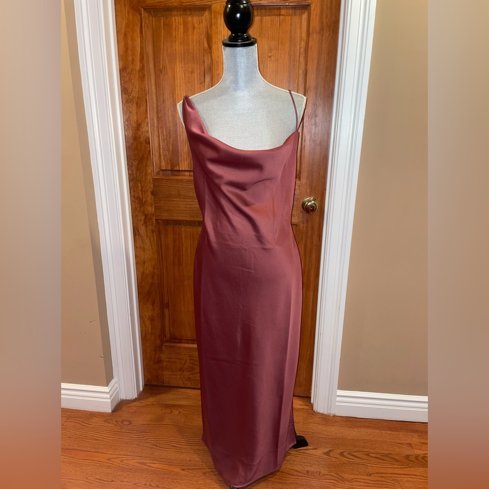 BHLDN Satin Charmeuse Midi Dress